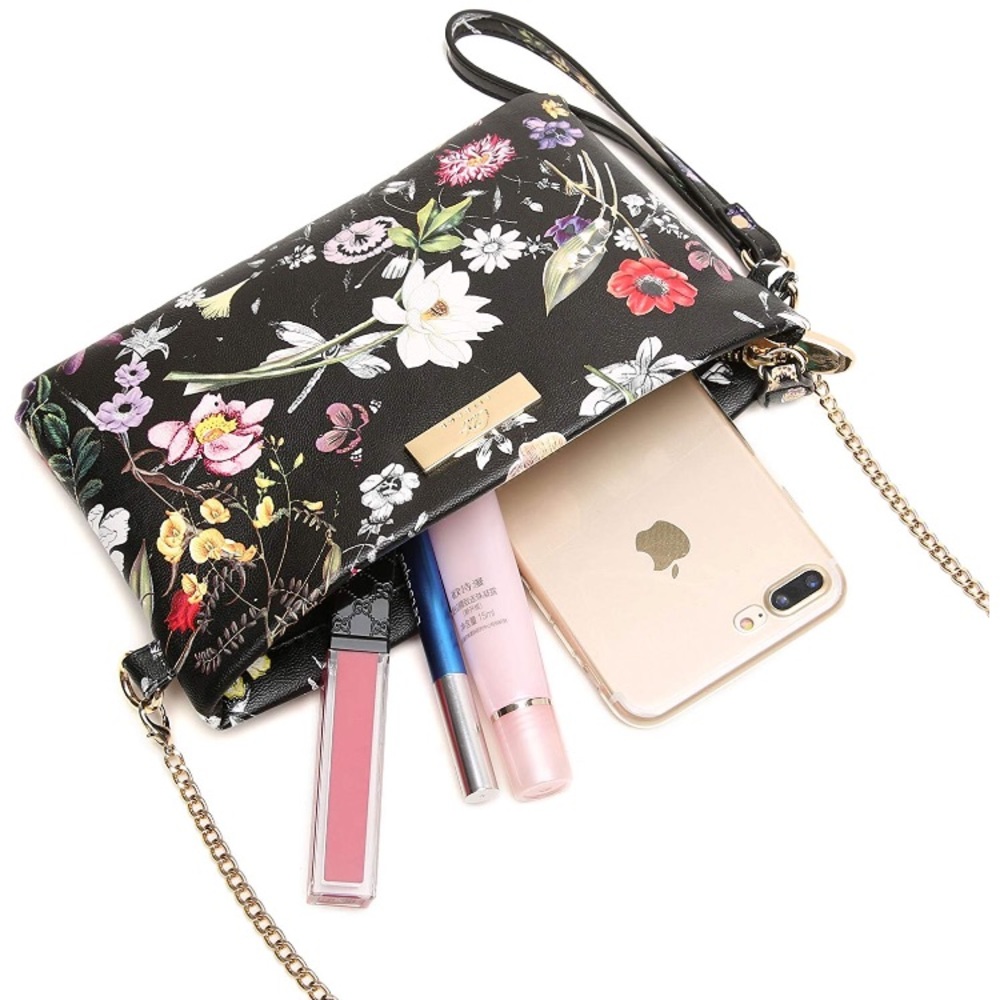 NWT Soft Leather Crossbody/Wristlet Clutch Purse